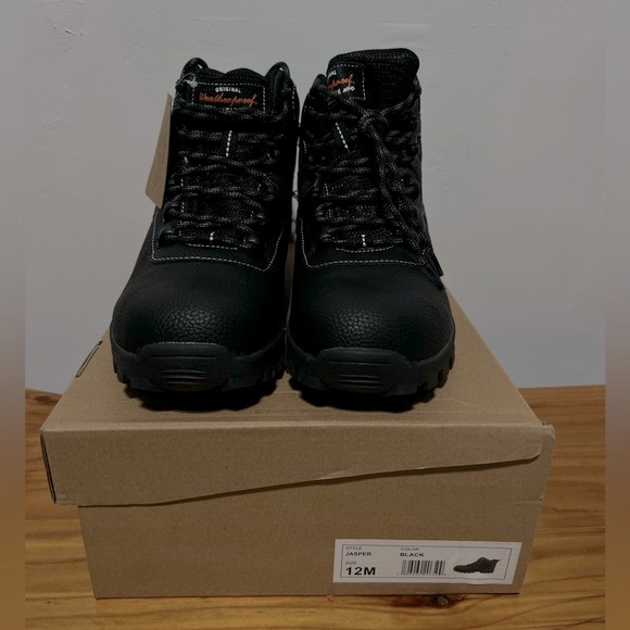 WEATHERPROOF Mens Black Jasper 1” Block Heel Hiking Boot 12 NIB - Picture 5 of 9